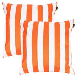 Cushion 43x43cm Deck Stripe Orange, Double Sided