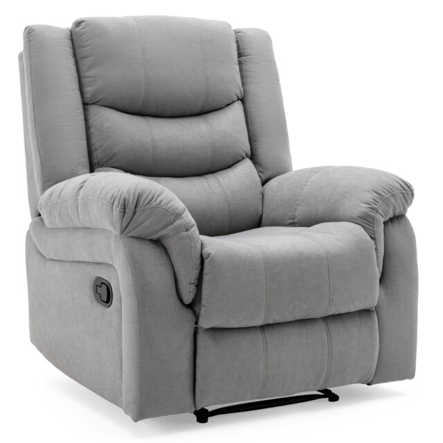 Seattle Manual Fabric Recliner Lounge Chair (Grey)