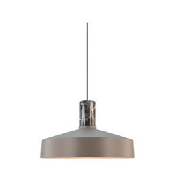 Nordlux Elvas Indoor Pendant Light Brown Metal E27 Marble - Mains Powered, IP20