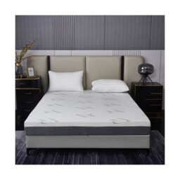 Bambico 18cm Bamboo Memory Foam Mattress Hypoallergenic Breathable Comfort White