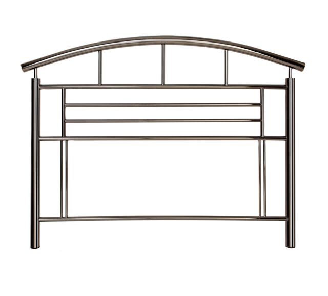 5ft King Size Black Nickel, Polished, Glossy Metal Bed Headboard,Headend Black Black Nickel 5ft King Size
