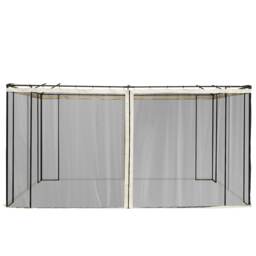 Outsunny 352 x 207cm Universal Replacement Gazebo Mesh Netting Screen Walls White