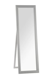 Orsina Stable Design Grey Floor Standing Mirror, Bevelled Edges Bathroom Mirror, Full Length Large Tall Mirror