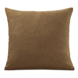 Plain Chenille Velvet 45cm x 45cm Tan Cushion Set of 4 Brown 45cm x 45cm x 10cm 4