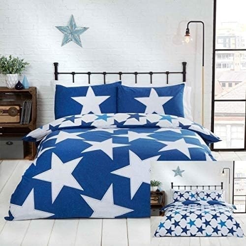 All Stars Navy Duvet Cover Set - King Blue King
