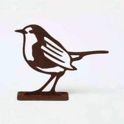 Homescapes Steel Robin Fence Topper Brown L12.5 x H10 x W3.4 cm 1