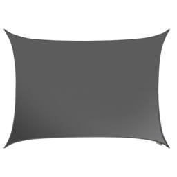 5m x 4m Rectangle Waterproof Charcoal Sun Shade Sail