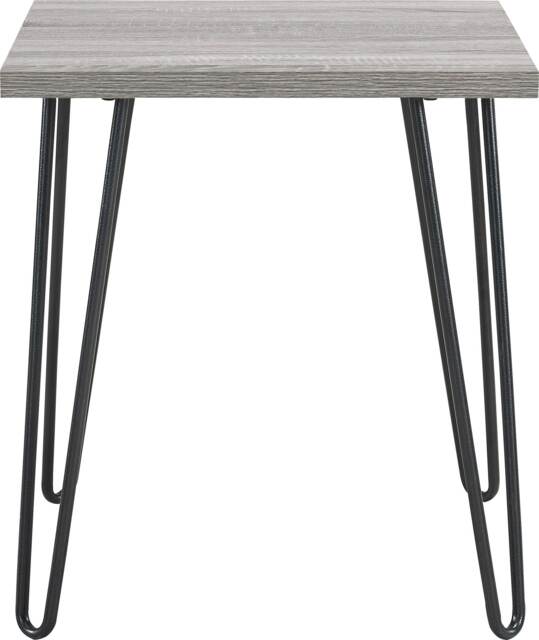 Owen Retro End Table in Distressed Grey Oak Grey Grey Oak
