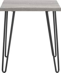 Owen Retro End Table in Distressed Grey Oak Grey Grey Oak