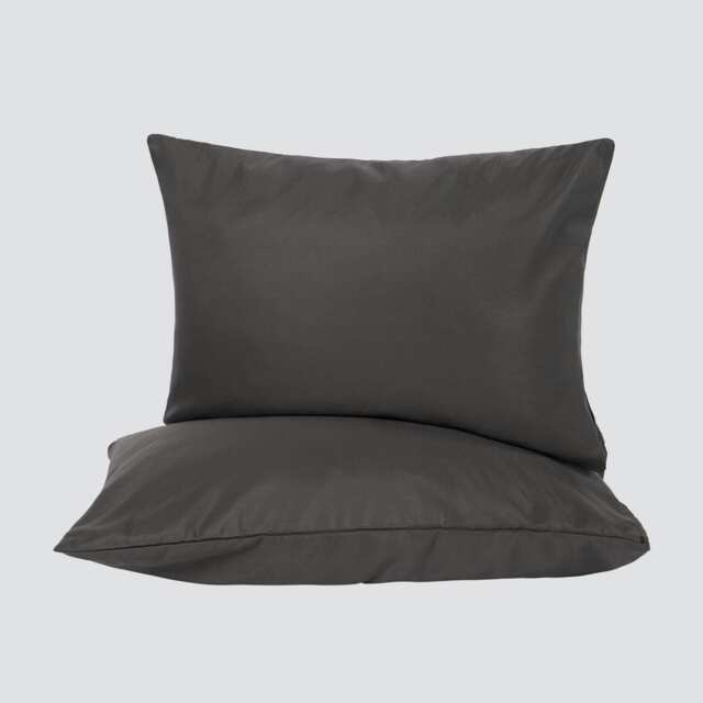 OHS 2 x Hotel Luxury Quality Bedroom Housewife Pillowcases, 50x75cm - Charcoal