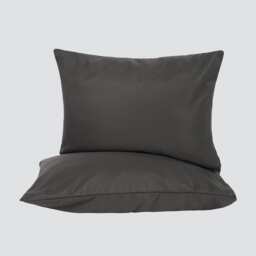 OHS 2 x Hotel Luxury Quality Bedroom Housewife Pillowcases, 50x75cm - Charcoal