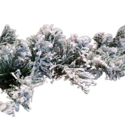 270cm (9ft) Samuel Alexander Luxury Green Christmas Snowflocked Garland