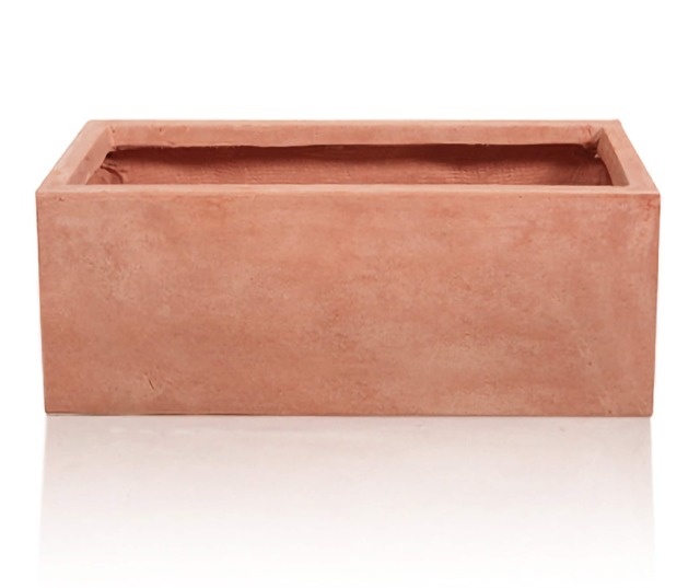 Primrose Terracotta Style Fibrecotta Rectangular Trough Planter 80cm Wide