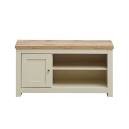 Lisbon TV Unit 1 Door & 1 Shelf Cream & Oak