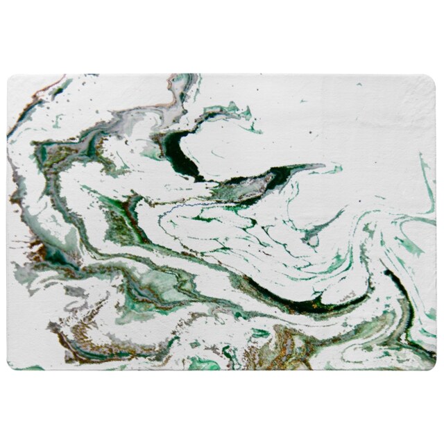 Green Marble Designer Rug Multi