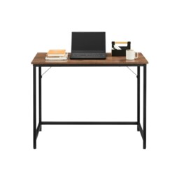 Industrial Computer Desk Home Office Workstation Rustic Brown Brown