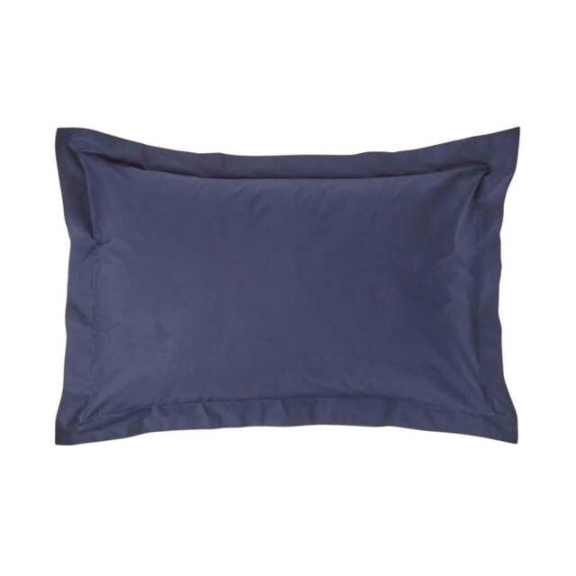 Homescapes Navy Blue Egyptian Cotton Oxford Pillowcase 200 TC - Standard Size