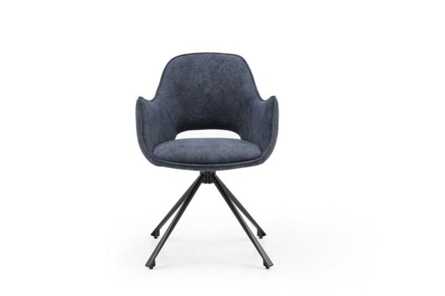 Ioannis Pyramid Style Dining Chair (Pack of 2) - L58 x W61.5 x H81.5 cm - Blue Grey