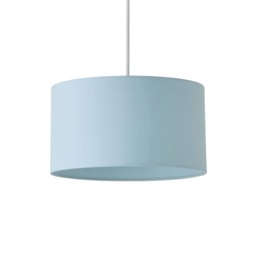 ValueLights Reni Duck Egg Blue Fabric Ceiling Shade and Bulb (D)35cm