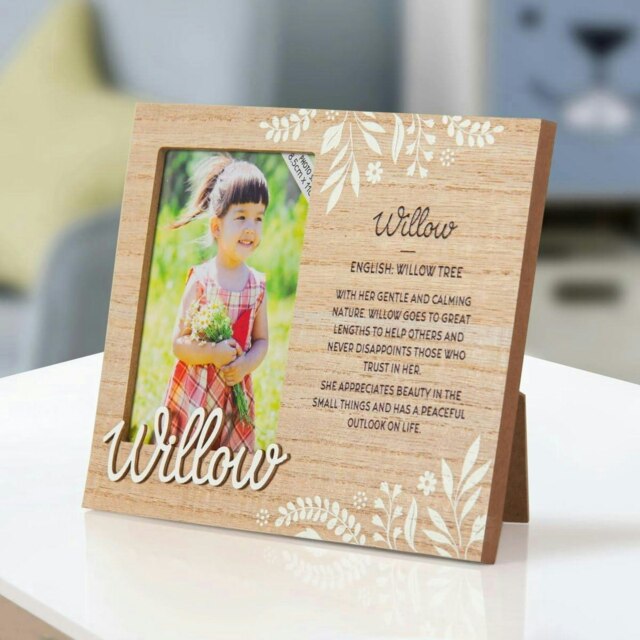 History & Heraldry Pre-Personalised Kids Wooden Picture Frame - Willow