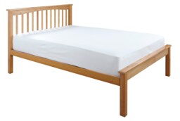 4ft Small Double Heavy Duty Wood,Metal Bed Frame.Strong,Robust Bedstead. Beech Colour Brown Beech Small Double