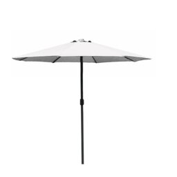 Direct Wicker Garden Classic Parasol Sun Umbrella Sun Shade Canopy with Hand Crank, Light Beige Cream