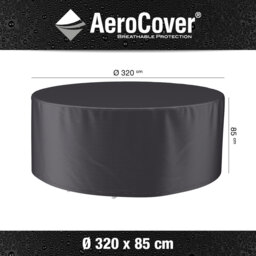 Platinum AeroCover Large Round Dining Set Waterproof and Breathable Ripstop Polyester Cover W320 x D320 x H85 cm