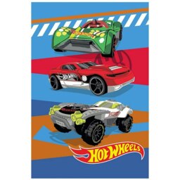 Hot Wheels Burn Fleece Blanket - Red/Blue/Green - 150cm x 100cm