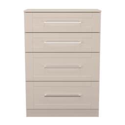 Ripon 4 Drawer Deep Chest of Drawers in Kashmir Ash (Ready Assembled) Cream Kashmir Ash