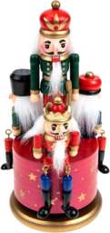 20cm Musical Box Wooden Nutcrackers Soldiers Christmas Ornament Any One