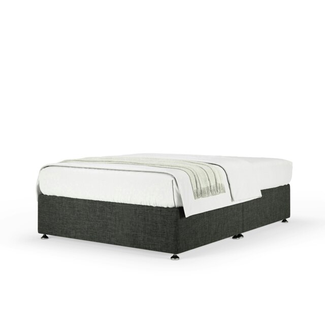 Majestic 1000 Pocket Sprung Charcoal Linen Divan Set King Size