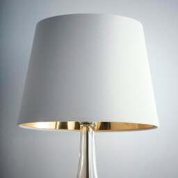 "10"" Cream Velvet Empire Light Shade Gold Inner Cream"