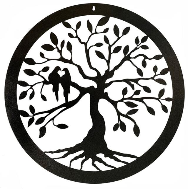 Tree of Life Small Wall Art - Steel - W29.5 x H29.5 cm - Black Black