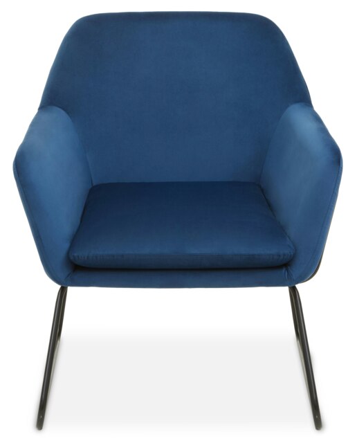 Orsina Midnight Velvet Black Base Armchair, Easy Care Velvet Chairs, Indoor Dining with Velvet Dining Chair