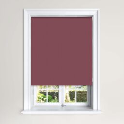 Lister Cartwright Blackout Roller Blinds Child Safety Included Herringbone Effect (Burgundy, 90 cm Width x 140 cm Drop)
