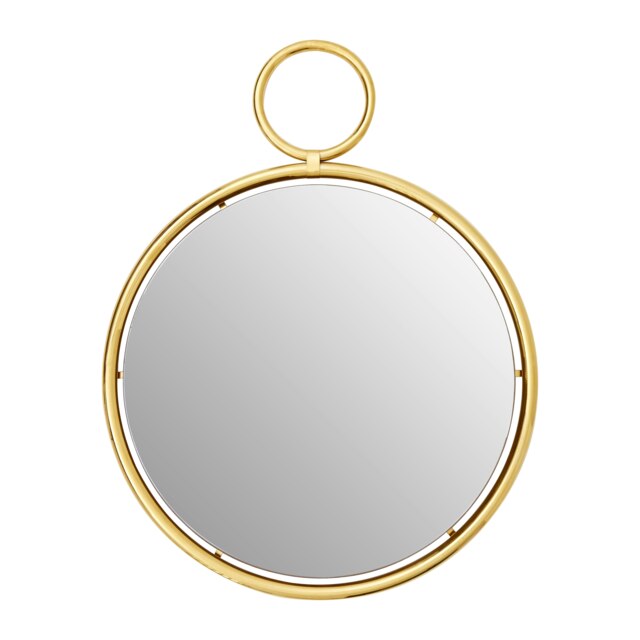 Meissa Gold Finish Pendant Wall Mirror Gold