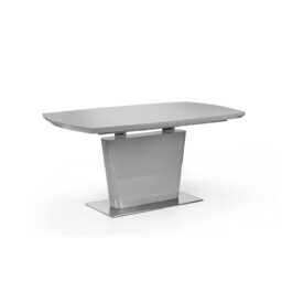 Premium Como 90cm High Gloss Extending Dining Table - Grey