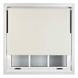Blackout Roller Blind 45cm Wide x 210cm Long Metal Fittings Cream Cream