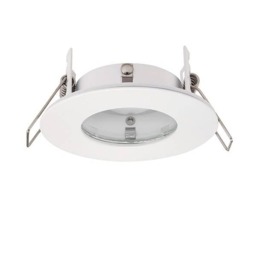 Speculo LED Fire Rated 1 Light Bathroom Recessed Light Matt White, Glass IP65