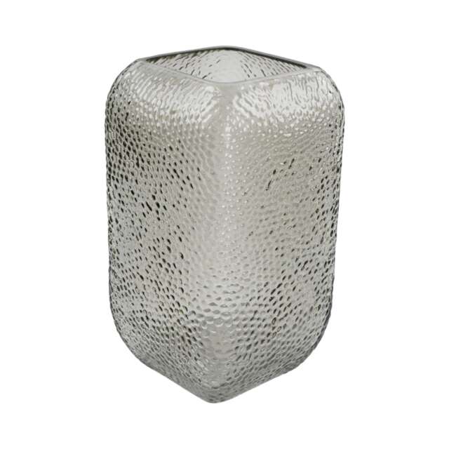 Smokey Brown Dimpled Square Vase