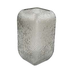 Smokey Brown Dimpled Square Vase