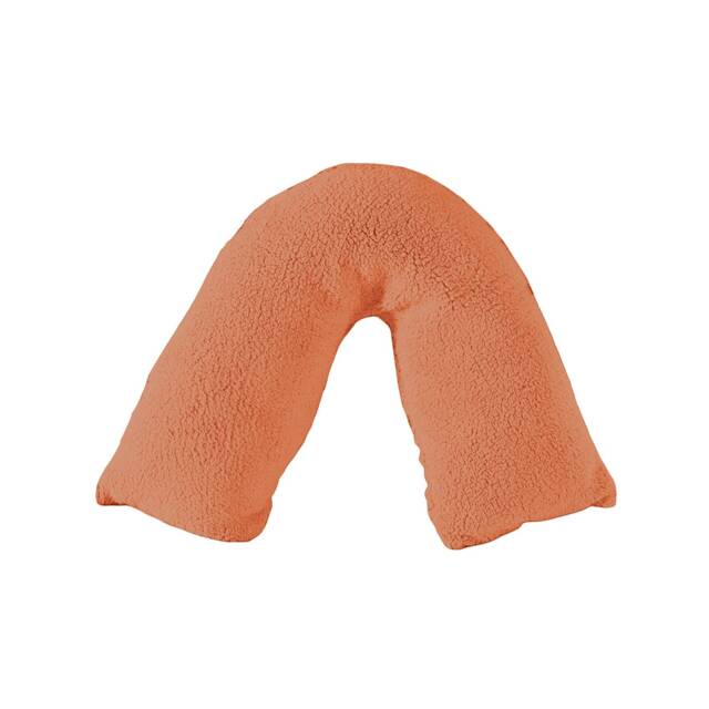 Teddy Bear Fleece Super Soft Cosy V Shape Pillowcase Orange Orange