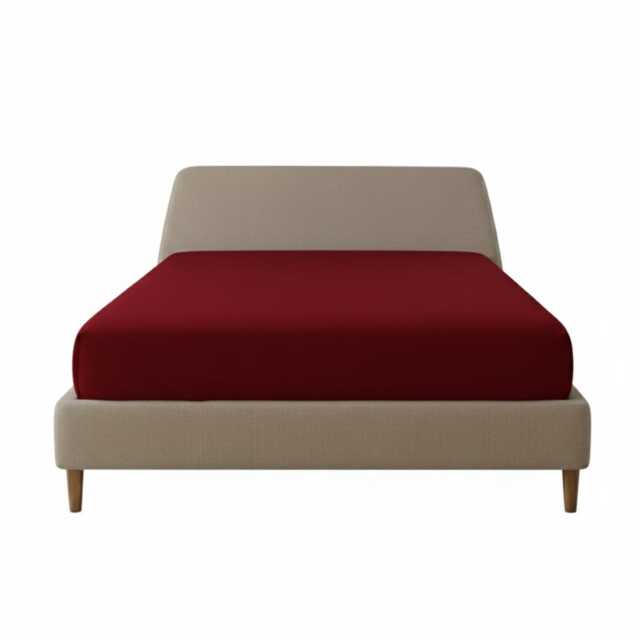 Flannelette Fitted Sheet Extra Deep 40cm Skirt Soft Brushed Cotton Red Single