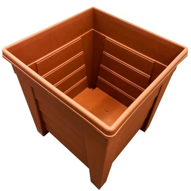 2 x Terracotta Grosvenor Square 33cm Flower Plant Pot For Home, Garden & Patios Brown Terracotta