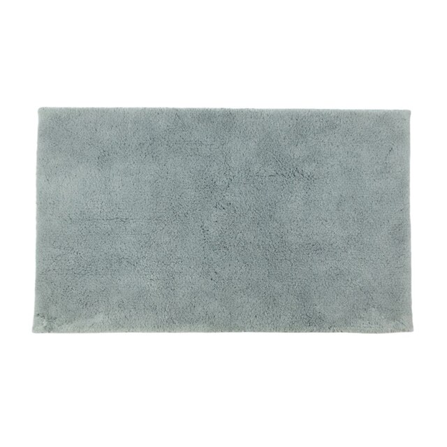 Hotel Luxury Deep Pile Bath Mat - Slip Resistant, Anti-Viral Bathroom Rug Silver Smoke Grey