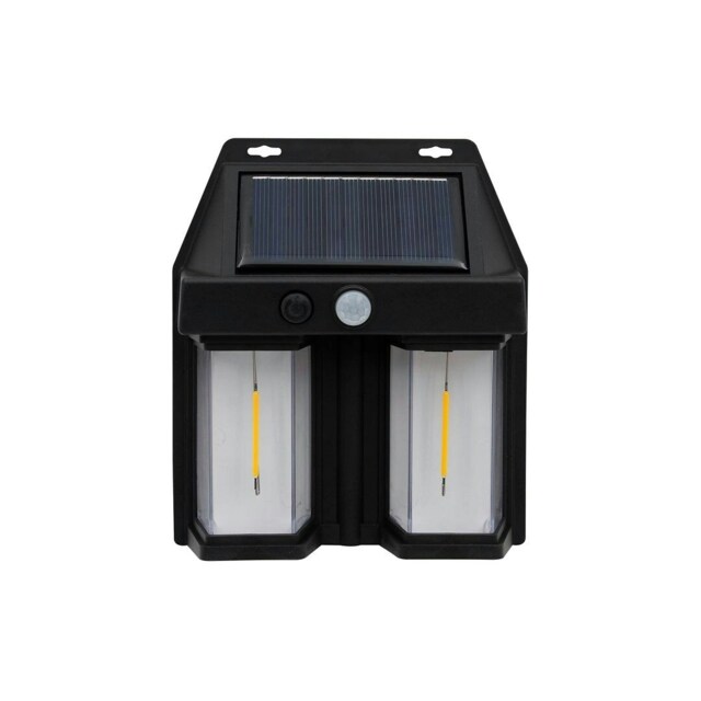 GardenKraft Solar Sensor Garden Wall Light Black