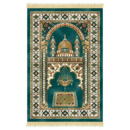 Velvet Prayer Mat - Blue and Green Green