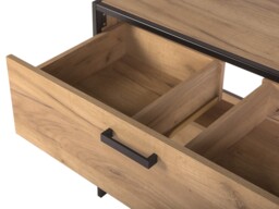Freestanding Bathroom Vanity Unit 900mm Cabinet with Basin Countertop Drawer Industrial Black Steel Frame Oak Loft Brook
