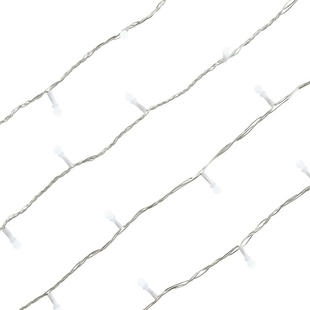 ValueLights 240 Cool White Bubble String Christmas Lights Black