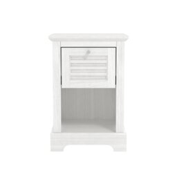 Salcombe 1 Drawer Lamp Table White White